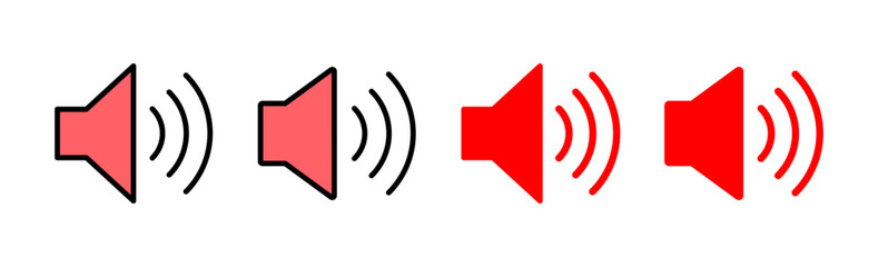 Speaker icon set illustration. volume sign and symbol. loudspeaker icon. sound symbol