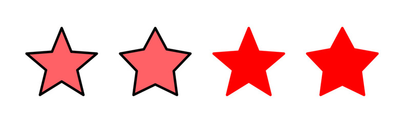 Star Icon set illustration. rating sign and symbol. favourite star icon