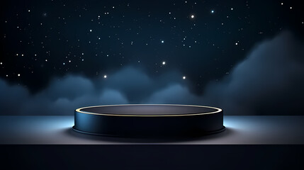 Simple product booth, podium, stage, product commercial photography background, cosmetics booth, 3D rendering