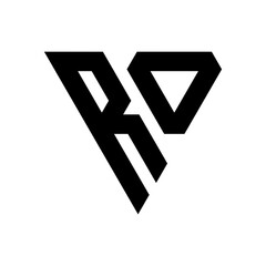 Triangle Letter RO Logo