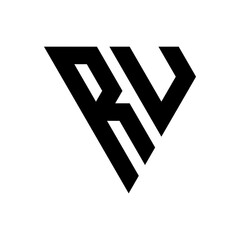 Triangle Letter RU Logo