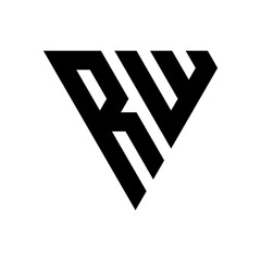 Triangle Letter RW Logo