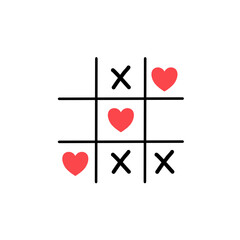 tic tac toe game with hearts