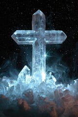 holy cross frozen in ice