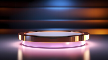Simple product booth, podium, stage, product commercial photography background, cosmetics booth, 3D rendering