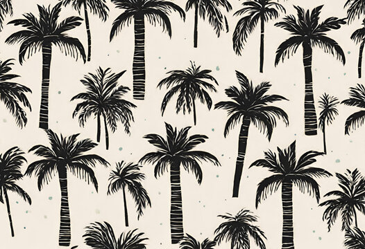 seamless background with palm trees, v5