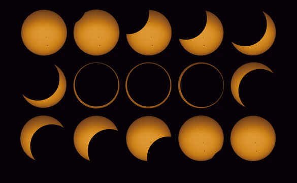 Secuencia Eclipse Solar Anular octubre 2023