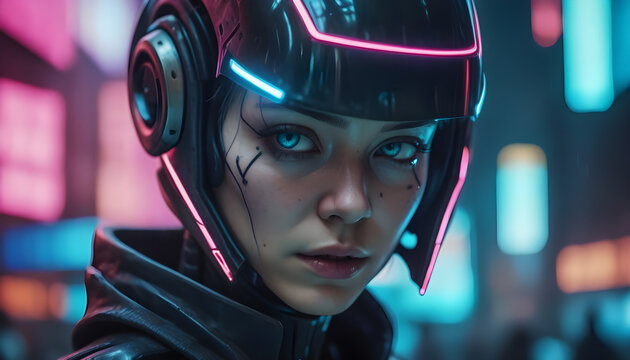 Tecnologia humanoide cyberpunk
