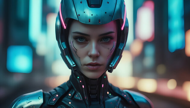 Tecnologia humanoide cyberpunk