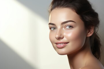 Naklejka premium Beautiful, natural, and youthful glowing complexion