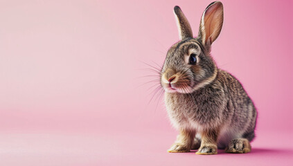 Obraz premium Ciza rabbit with pink background