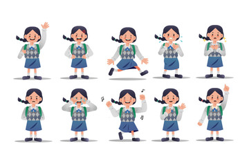  Full Set of Girl 's Expression | Student Edition 