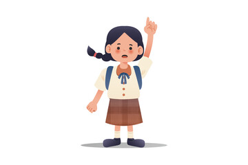 Girl Raised One Hand  | Student Edition