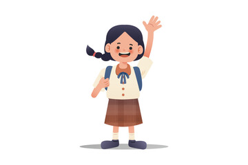 Girl Raised One Hand  | Student Edition