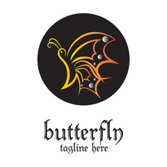 butterfly logo template simple and simple