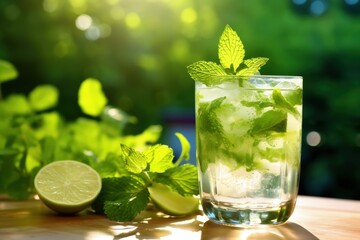 Fresh Mojito with Lime and Mint