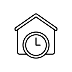 House time outline icons, minimalist vector illustration ,simple transparent graphic element .Isolated on white background