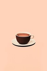 Obraz premium A minimalist perspective of a mug filled with hot cocoa AI generated