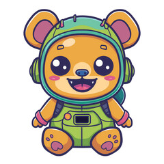 Obraz premium Sweet Teddy Bear Embracing Joy: Heartwarming Plush Toy Companion in Adorable Scene
