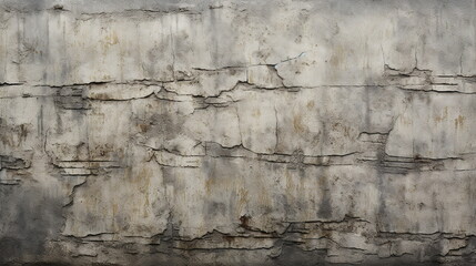 Old and weathered concrete cement wall with cracks in the dark. Generative AI