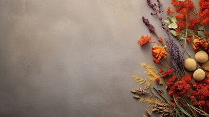 About dried flowers on textured background graphic - Generative AI