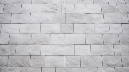 Naklejka premium White and gray brick wall. concrete tile wall. brick pattern. Generative AI