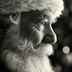 Fototapeta premium portrait of a santa claus with a beard