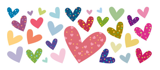 Heart. Color Heart Illustration. Colorful hand painting Color heart. Valentine's Day. Christmas. EPS. PNG. JPG
