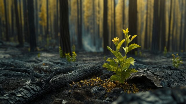 A poignant portrayal of a forest's regrowth after a wildfire