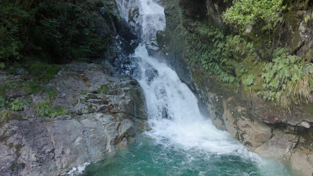 A Waterfall Called Christie Falls on the way to the Milford Sounds, New Zealand