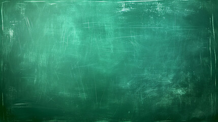 A texture of chalk rubbed out on green blackboard or chalkboard background. School education, backdrop for learning concept. - obrazy, fototapety, plakaty