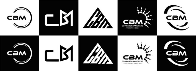 CBM logo. C B M design. White CBM letter. CBM, C B M letter logo design. Initial letter CBM letter logo set, linked circle uppercase monogram logo. C B M letter logo vector design.	
