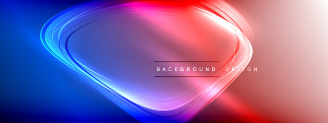 Vector abstract background - liquid transparent bubble shapes on fluid gradient with shadows and light effects