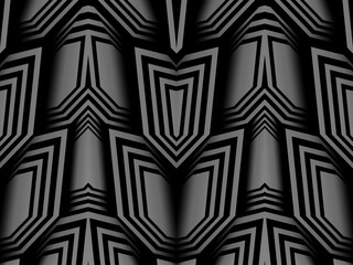 Black metal texture steel background. Luxurious steel ornament. Perforated metal sheet.