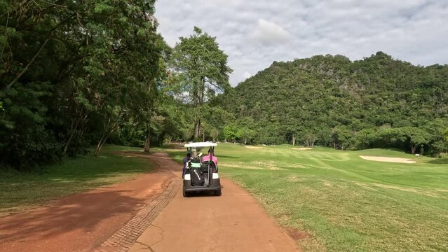 Scenic Golf Cart Ride Through Park