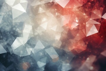 Geometric Dance of Light and Shadows: A Mosaic of Red and Blue Tones, Horizontal Background Wallpaper
