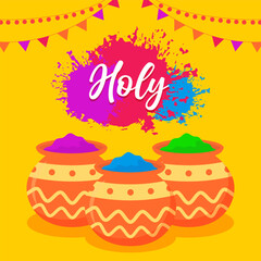 Happy Holi illustration vector background. Vector eps 10