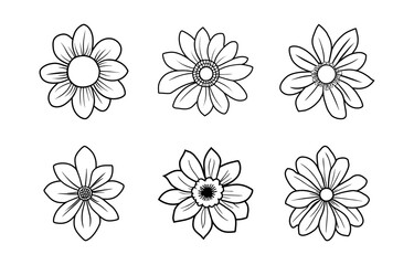 Hand drawn simple flower illustration
