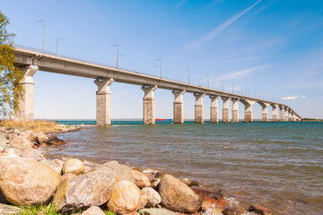 Oland Bridge crossing the Kalmar Strait between the city of Kalmar and the island of Oland © Vadim
