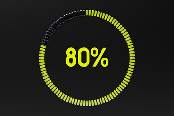 Realistic round color indicator set from bad to good for the interface. 3D illustration