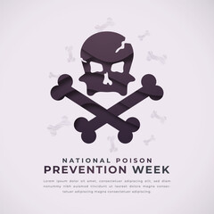National Poison Prevention Week Paper cut style Vector Design Illustration for Background, Poster, Banner, Advertising, Greeting Card