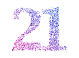 Gradient glitter number21