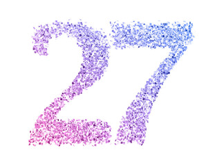 Gradient glitter number27
