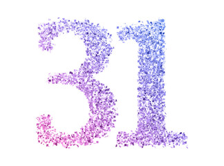 Gradient glitter number31