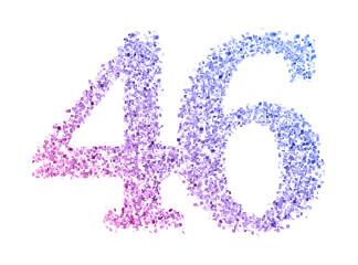 Gradient glitter number46