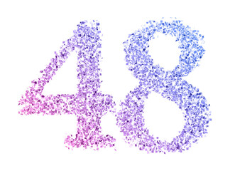 Gradient glitter number48