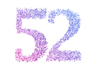 Gradient glitter number52