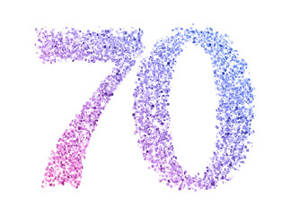 Gradient glitter number70