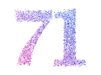 Gradient glitter number71