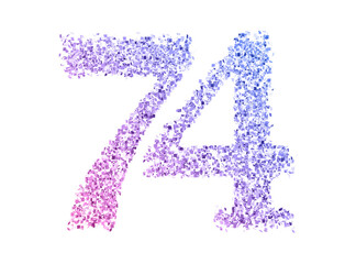 Gradient glitter number74